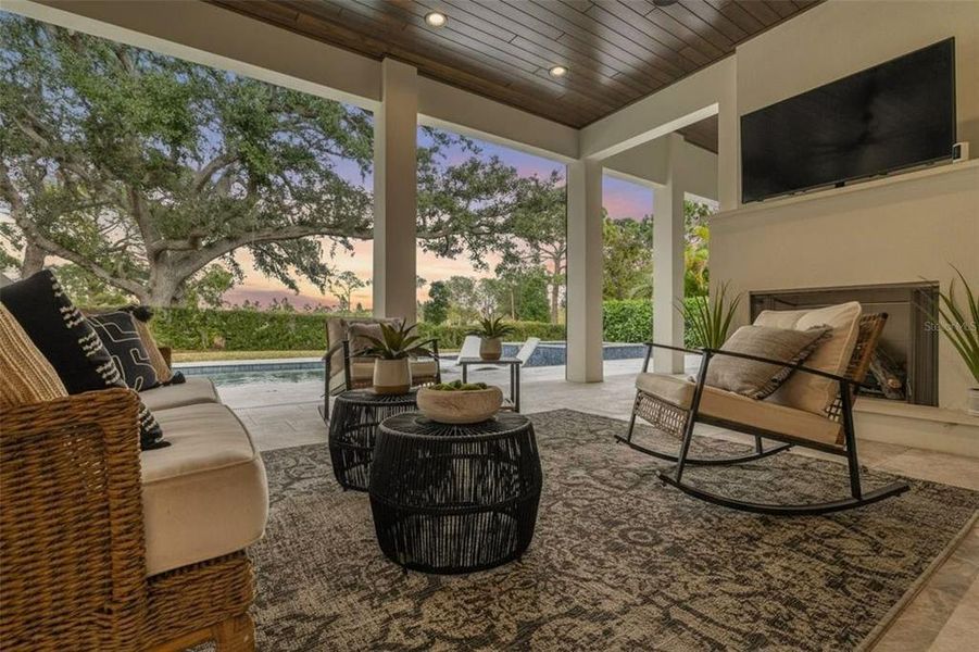 Exterior details and patio area of a home in , Belleair (Image 30).