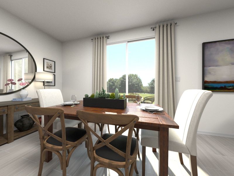 Furnished interior view inside a new home in Cyrene at Minneola - Villas, Minneola (Image 4).