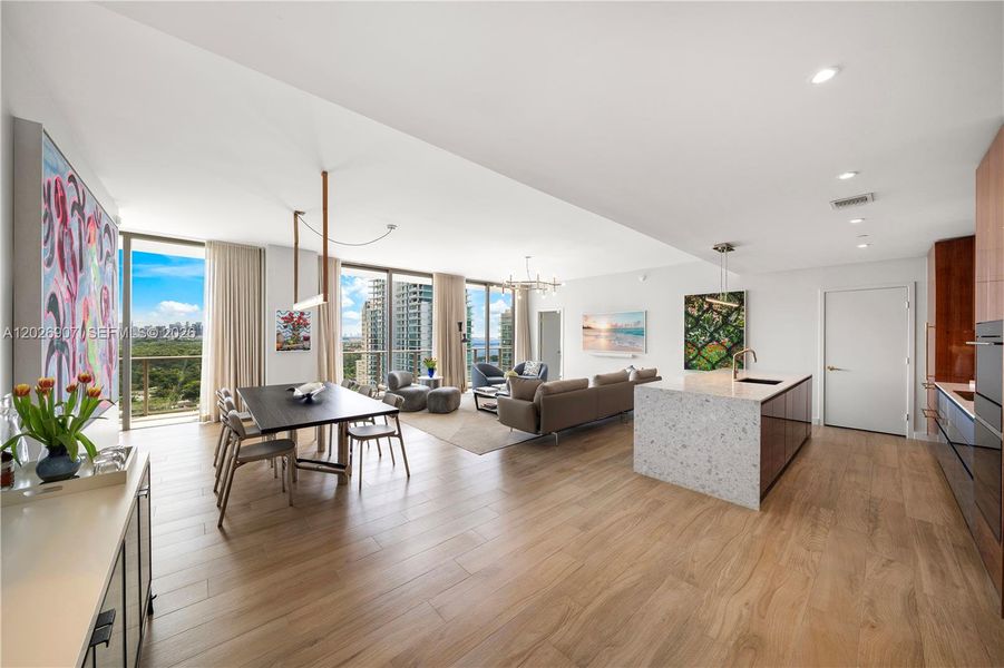 Furnished interior view inside a new home in , Miami (Image 6).