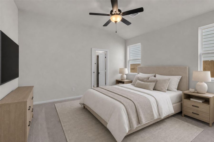 Furnished interior view inside a new home in Elyson, Katy (Image 16).