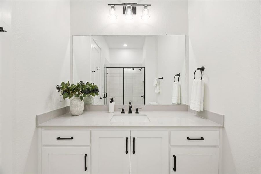 Furnished interior view inside a new home in Edgestone at Legacy, Frisco (Image 19).