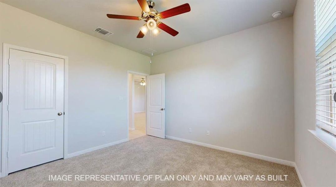 Unfurnished bedroom featuring baseboards, visible vents, and carpet Unfurnished bedroom featuring baseboards, visible vents, and carpet