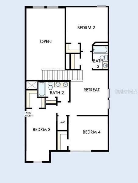 2D floor plan layout of this home in Waterset Classic Series, Apollo Beach, FL (Image 3). 2D floor plan layout of this home in Waterset Classic Series, Apollo Beach, FL (Image 3).