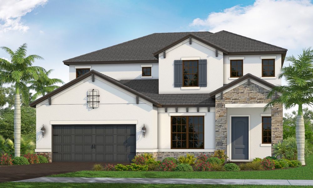 Representative exterior photo of a completed home built from the Sea Glass by Neal Communities in Vistera of Venice, Venice, FL (Image 2).