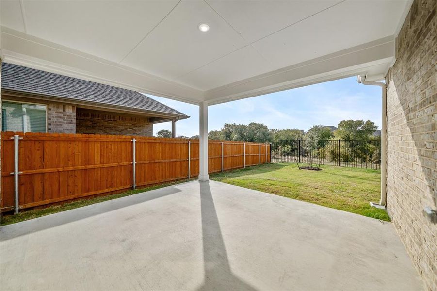 Exterior details and patio area of a home in Morningstar, Aledo (Image 18). Exterior details and patio area of a home in Morningstar, Aledo (Image 18).