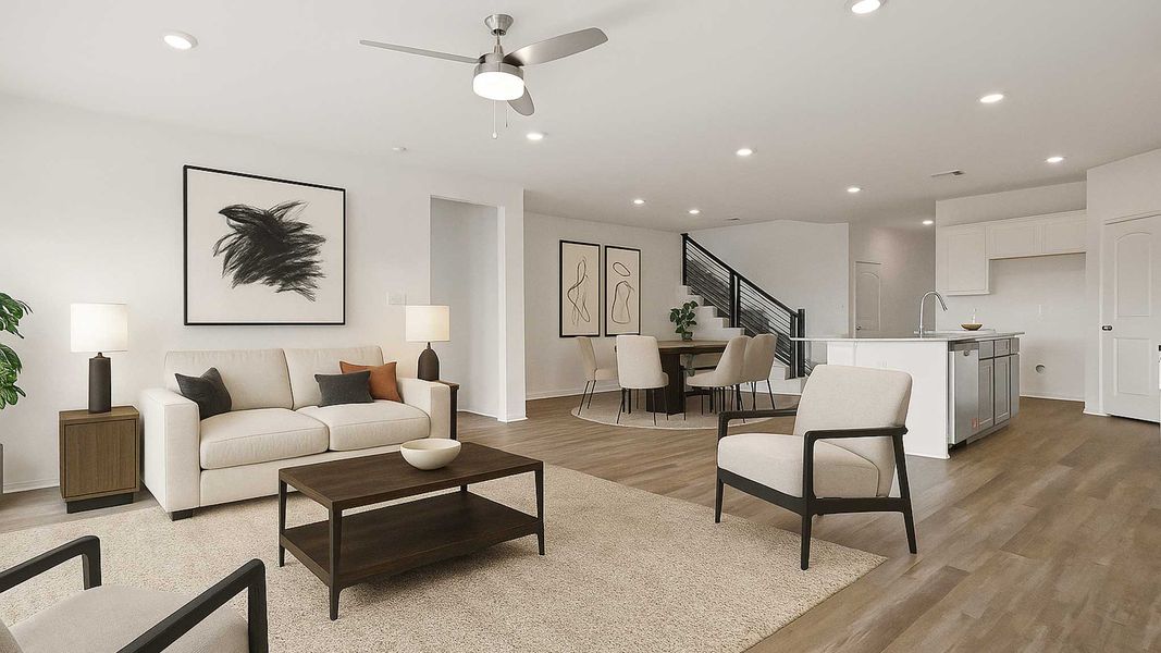 Representative furnished interior of a home built from the Mitchell by D.R. Horton in Sunterra Lakes, Brookshire (Image 4).