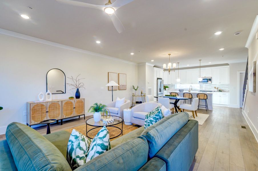 Furnished interior view inside a new home in Walk at Park Circle, North Charleston (Image 40).