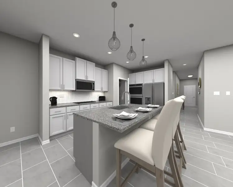 Furnished interior view inside a new home in Crescent Lakes - Reserve Series, Punta Gorda (Image 3).