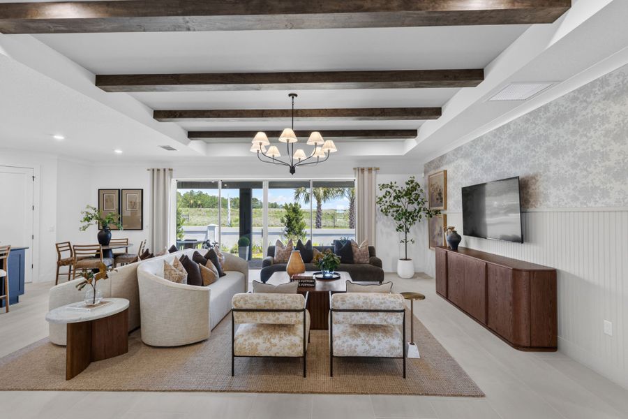 Representative furnished interior of a home built from the Merlot Grand by Pulte Homes in Lakehaven Estates, Clermont (Image 17). Representative furnished interior of a home built from the Merlot Grand by Pulte Homes in Lakehaven Estates, Clermont (Image 17).
