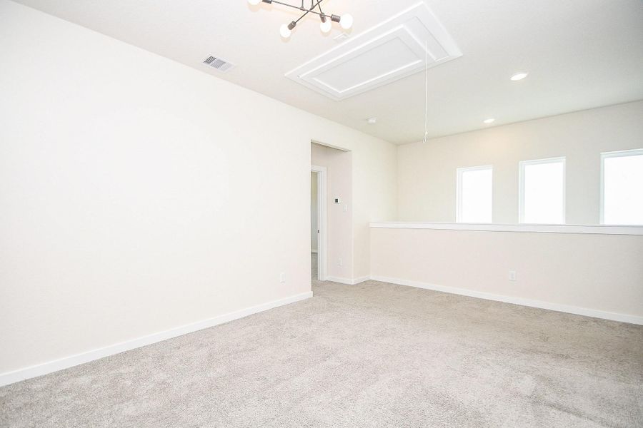 Spacious, unfurnished interior of a new home in Spring Brook Village - City Series, Houston (Image 12). Spacious, unfurnished interior of a new home in Spring Brook Village - City Series, Houston (Image 12).