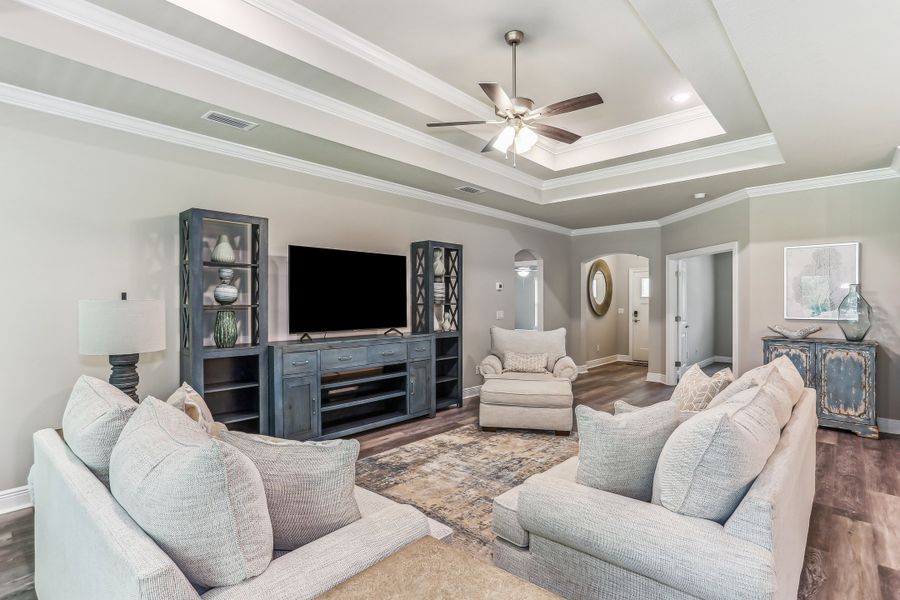 Representative furnished interior of a home built from the The Sapphire by Herbst Homes in Clear Water Landing, Milton (Image 66).
