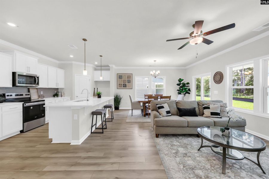 Furnished interior view inside a new home in Blythewood Farms, Blythewood (Image 9). Furnished interior view inside a new home in Blythewood Farms, Blythewood (Image 9).