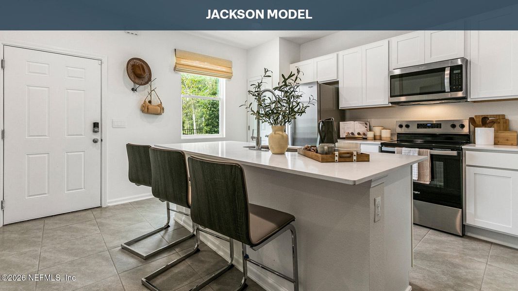 Furnished interior view inside a new home in Cordera Townhomes, St. Augustine (Image 9).
