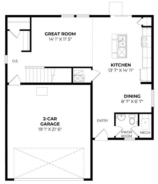 2D floor plan layout of this home in Liberty Draw, Evans, CO (Image 3).