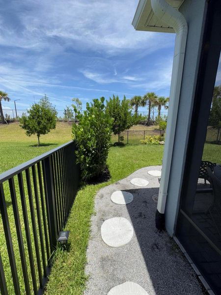 Exterior details and patio area of a home in Tradition - Kenley, Port St. Lucie (Image 25). Exterior details and patio area of a home in Tradition - Kenley, Port St. Lucie (Image 25).