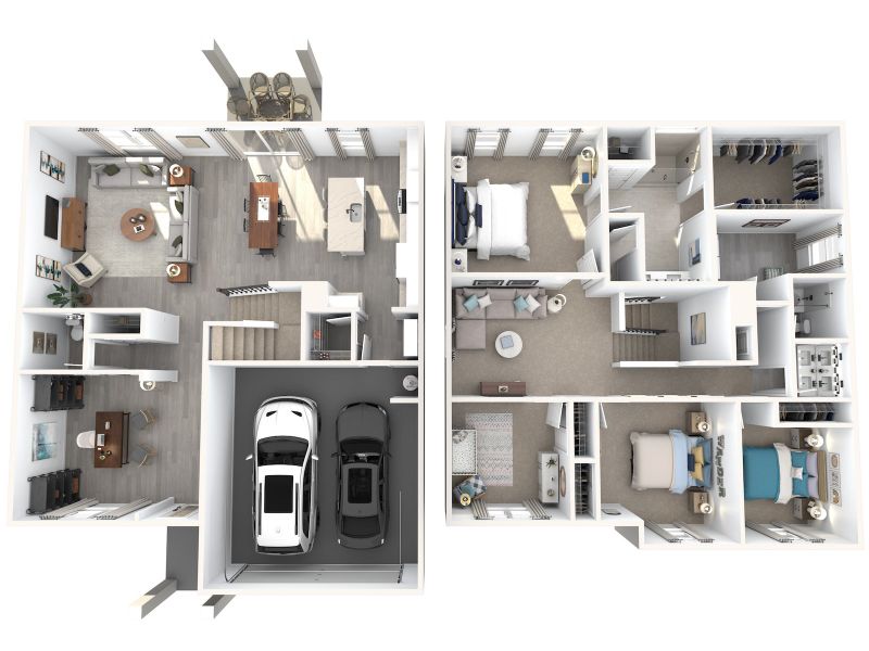 2D floor plan layout for the Prato by Meritage Homes in Magnolia Bay - Reserve Series, Nokomis, FL (Image 4). 2D floor plan layout for the Prato by Meritage Homes in Magnolia Bay - Reserve Series, Nokomis, FL (Image 4).