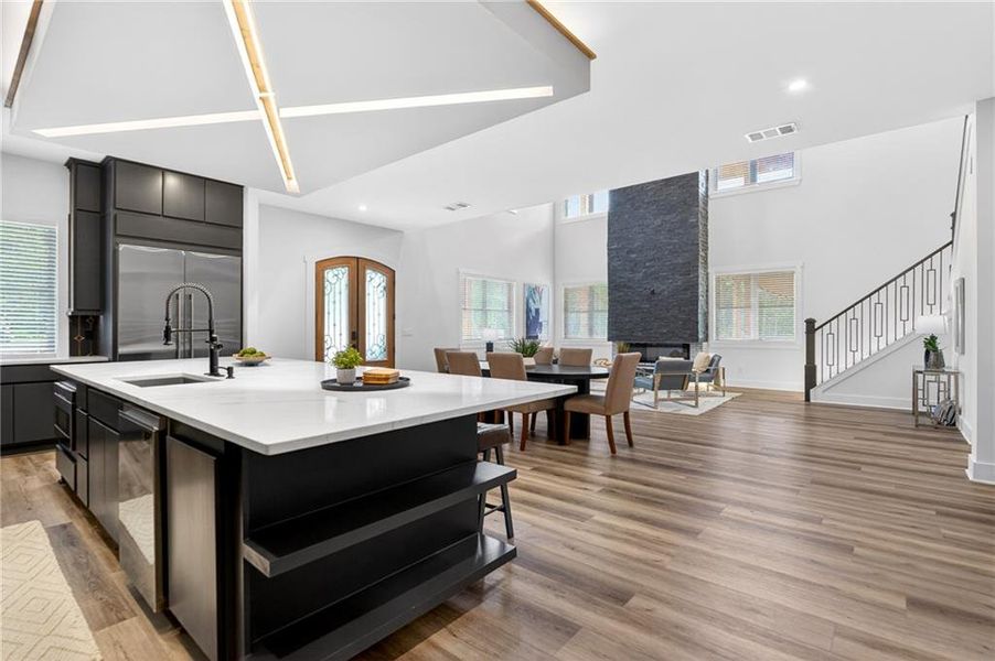 Furnished interior view inside a new home in , Dahlonega (Image 54).