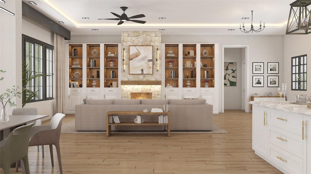 Furnished interior view inside a new home in , Dripping Springs (Image 4).