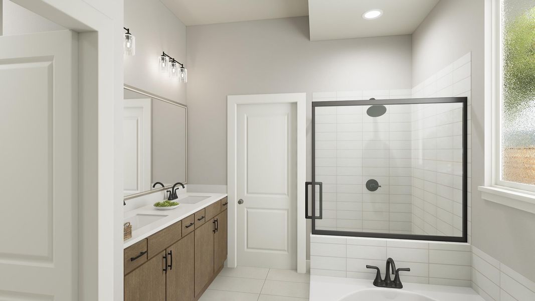 Representative furnished interior of a home built from the Abeline by Tri Pointe Homes in Prairie Collection at The Meadows, Krum (Image 14).