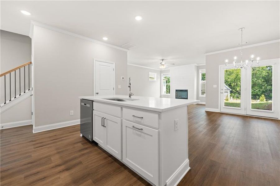 Furnished interior view inside a new home in , Duluth (Image 7).