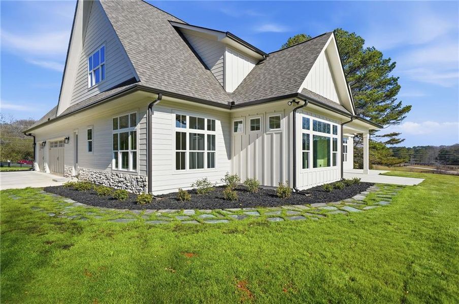 Exterior details and patio area of a home in , Canton (Image 35).