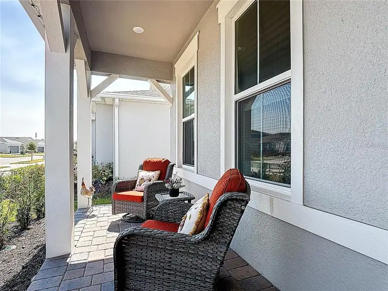 Exterior details and patio area of a home in Del Webb Sunbridge, St. Cloud (Image 24). Exterior details and patio area of a home in Del Webb Sunbridge, St. Cloud (Image 24).