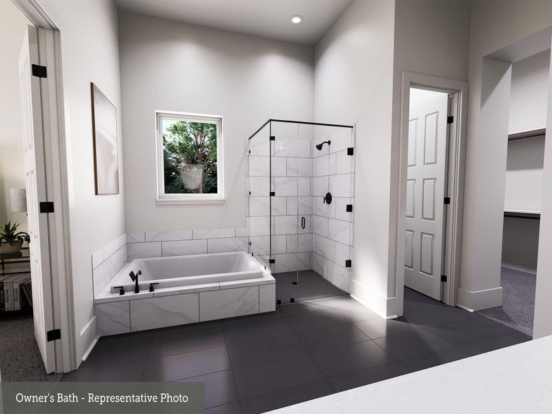 Furnished interior view inside a new home in COLTON - Reserve Collection, Todd Mission (Image 23).