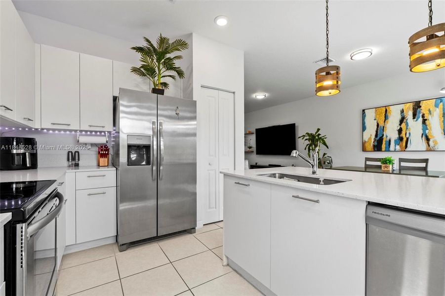 Furnished interior view inside a new home in , Miami (Image 8).