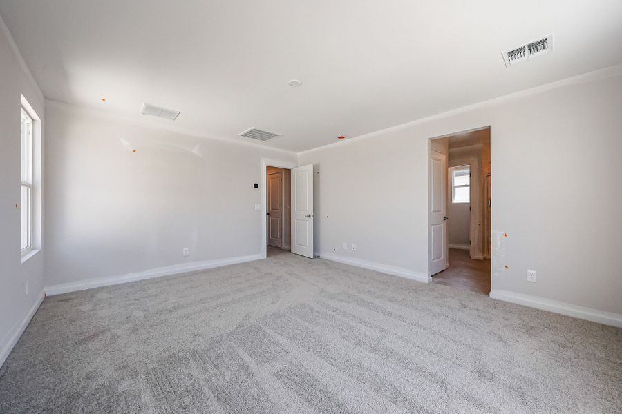 A room with white walls. A room with white walls.