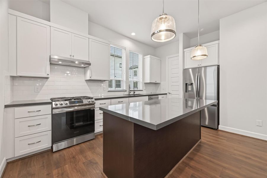 Furnished interior view inside a new home in The Corner At Buffalo Pointe, Houston (Image 10).