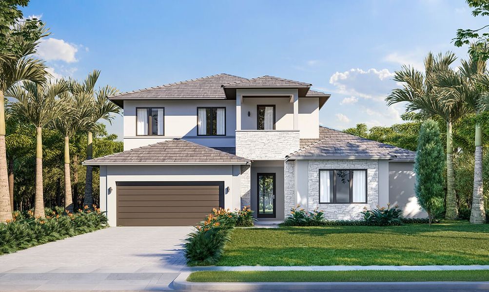 Representative exterior photo of a completed home built from the Inlet by CC Homes in Maple Ridge, Ave Maria, FL (Image 12).