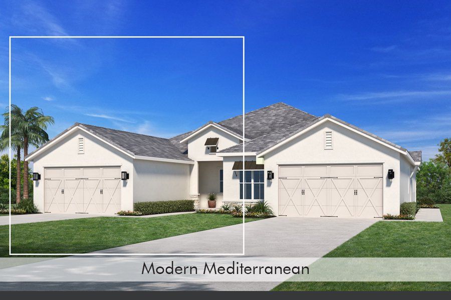 Representative exterior photo of a completed home built from the Galley by Homes by Towne in Shellstone at Waterside, Sarasota, FL (Image 13). Representative exterior photo of a completed home built from the Galley by Homes by Towne in Shellstone at Waterside, Sarasota, FL (Image 13).