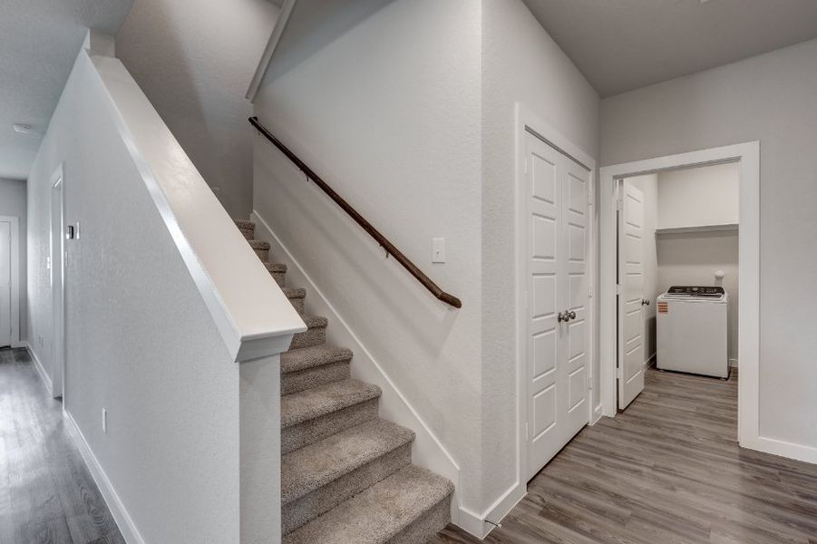 A staircase in a house.