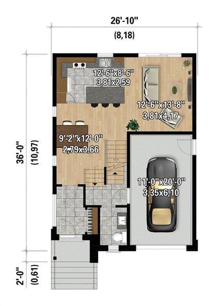2D floor plan layout of this home in , Rome, GA (Image 3).