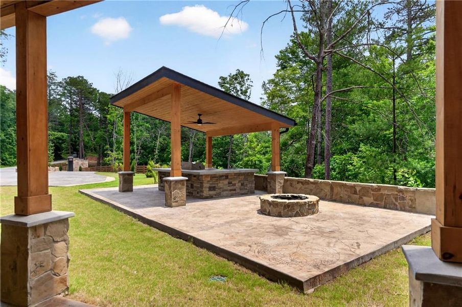 Exterior details and patio area of a home in , Dahlonega (Image 34).