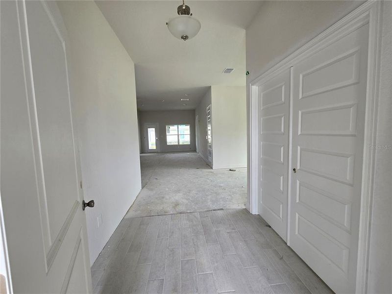 foyer and dining room/study