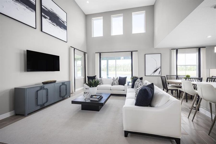 Representative furnished interior of a home built from the Winterset by Ryan Homes in Lake Nellie Crossing, Clermont (Image 6).