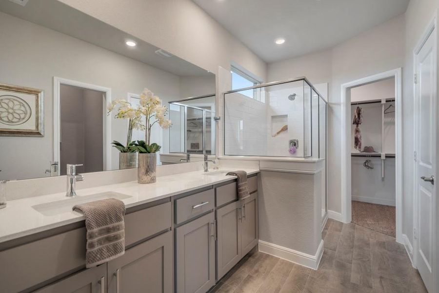 Furnished interior view inside a new home in Bluestem, Rhome (Image 36).