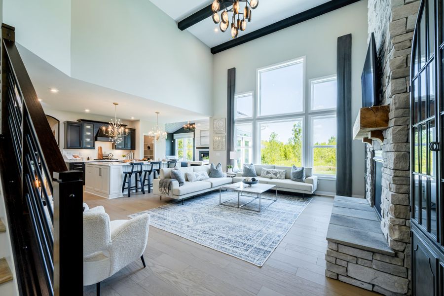 Representative furnished interior of a home built from the Leland by Fischer Homes in Hidden Fields, Hoschton (Image 13).