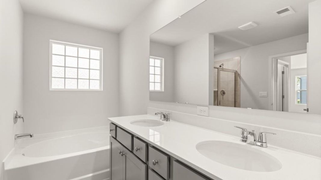 Furnished interior view inside a new home in Fairway 17 at Mirror Lake, Villa Rica (Image 6).