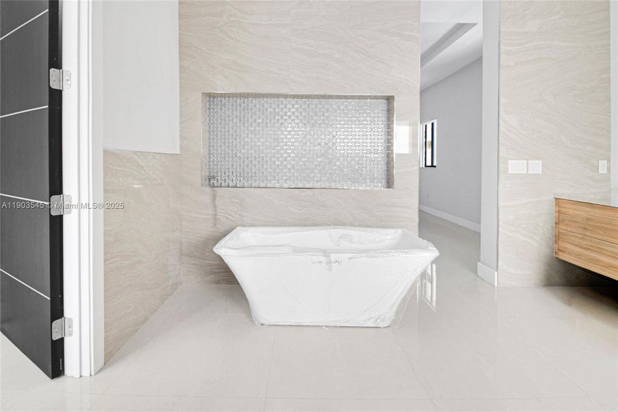 Furnished interior view inside a new home in , Miami (Image 8).