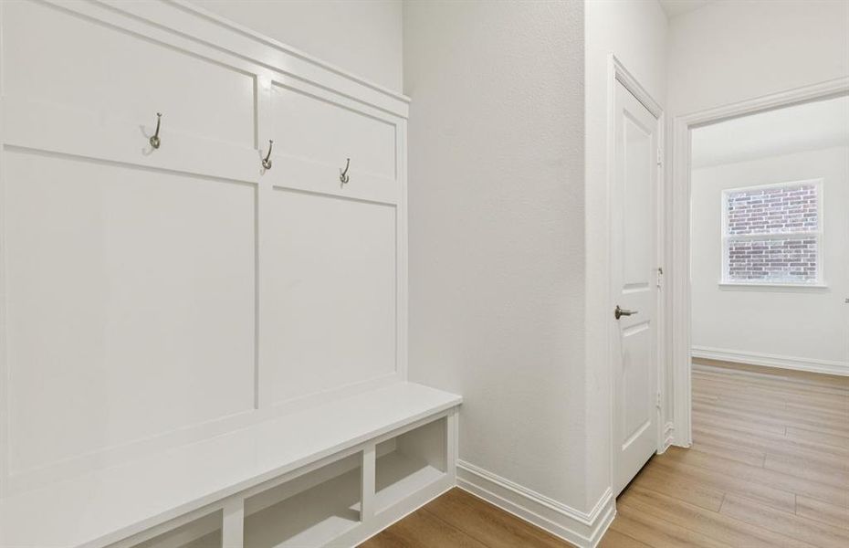 Everyday Entry from garage with mud bench Everyday Entry from garage with mud bench