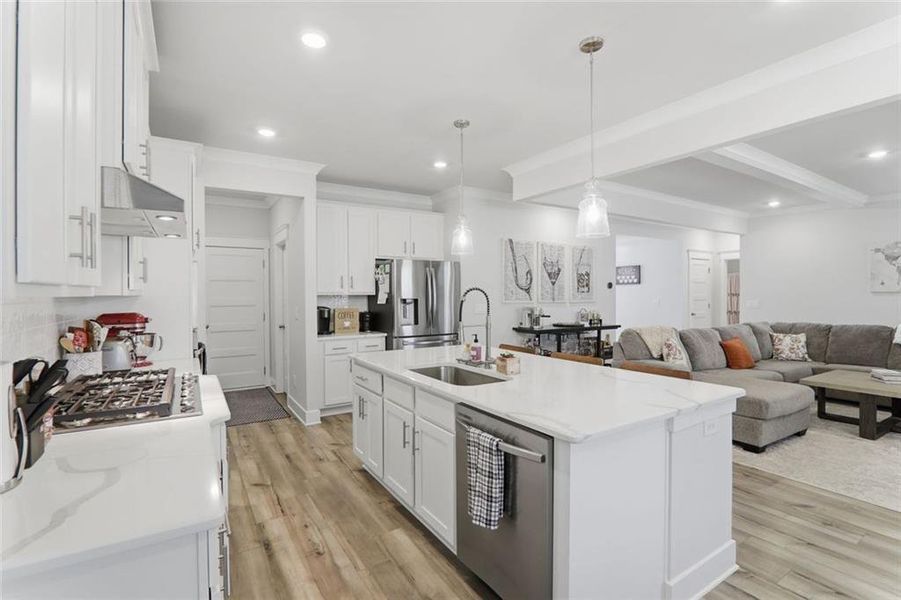 Furnished interior view inside a new home in Rosewood Lake Estates, Hoschton (Image 19). Furnished interior view inside a new home in Rosewood Lake Estates, Hoschton (Image 19).