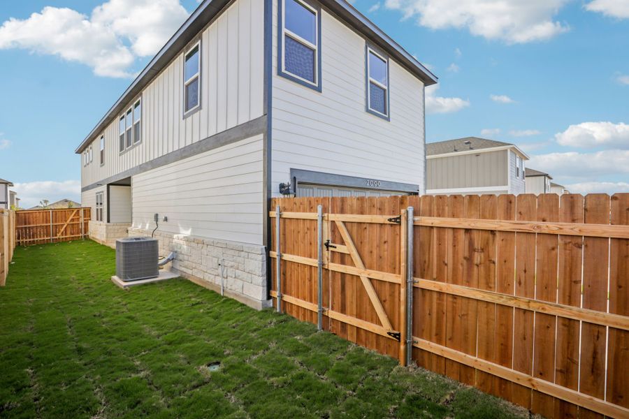 A house with a fence.