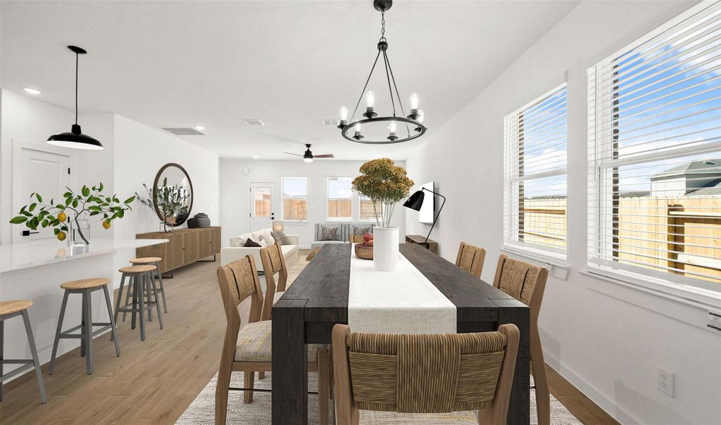 Sun-lit dining area (*Photo not of actual home and used for illustration purposes only.)