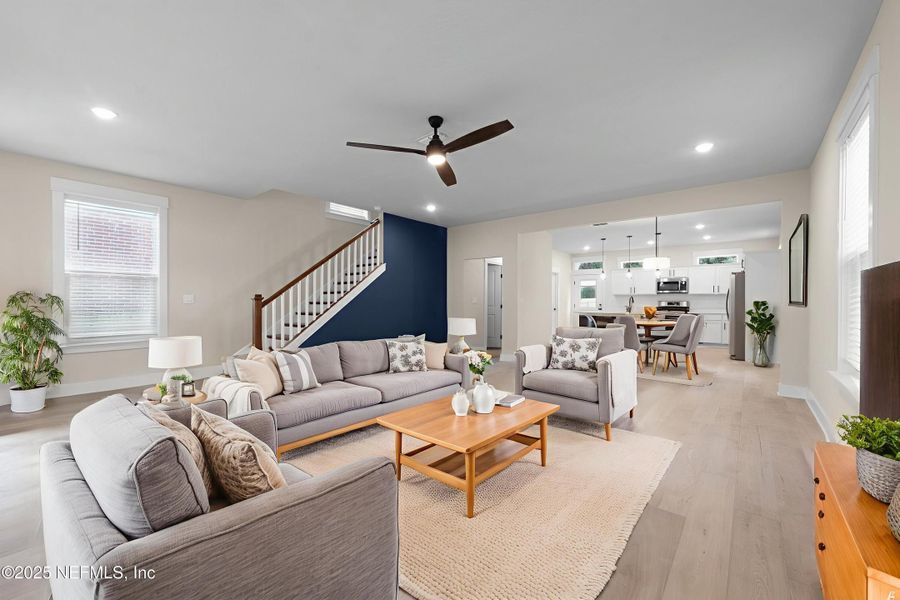 Furnished interior view inside a new home in , Jacksonville (Image 9). Furnished interior view inside a new home in , Jacksonville (Image 9).