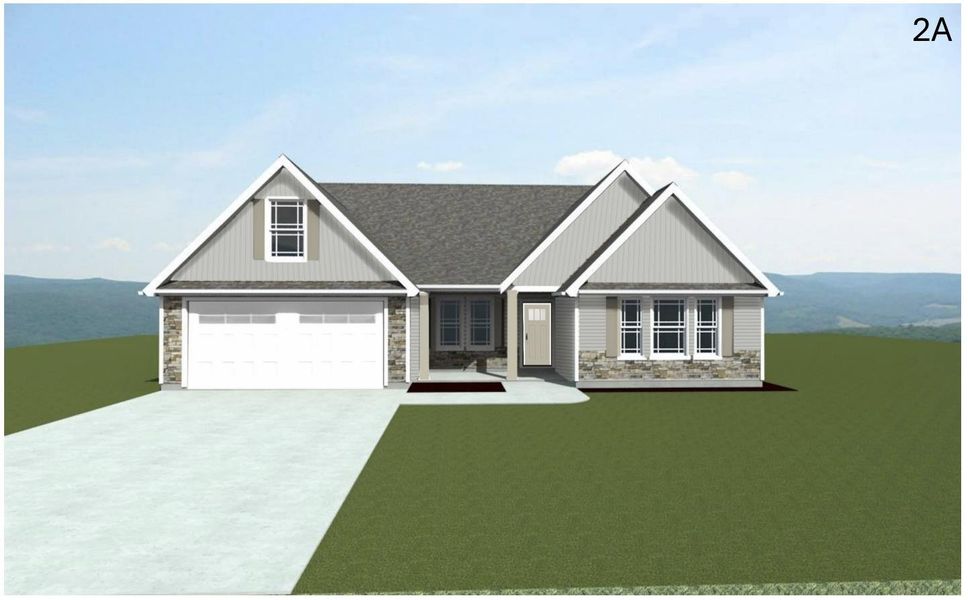 Exterior rendering of this home design in Ballentine Ridge, Lyman, SC (Image 4).