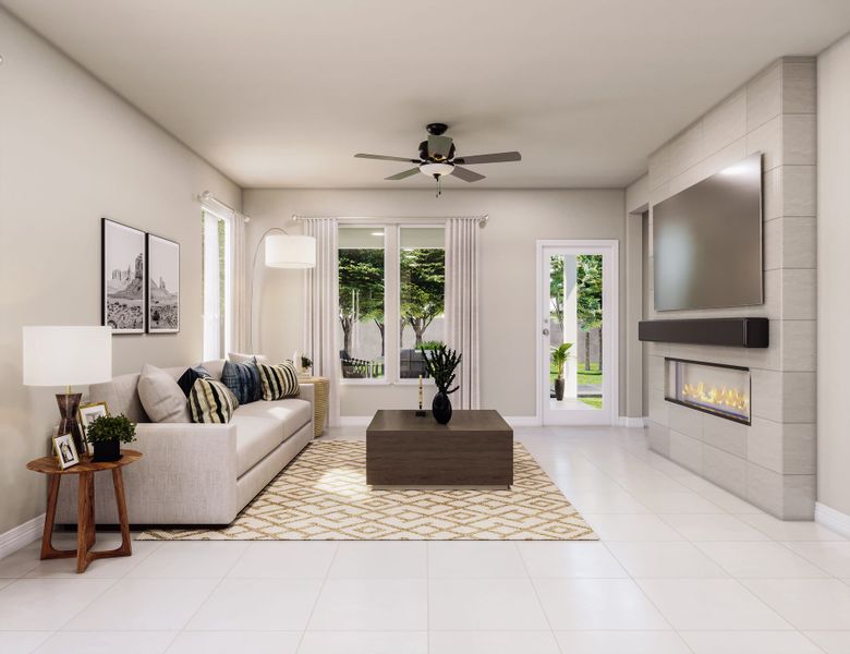 Representative furnished interior of a home built from the McKinney by Tri Pointe Homes in Mason Woods, Cypress (Image 6).