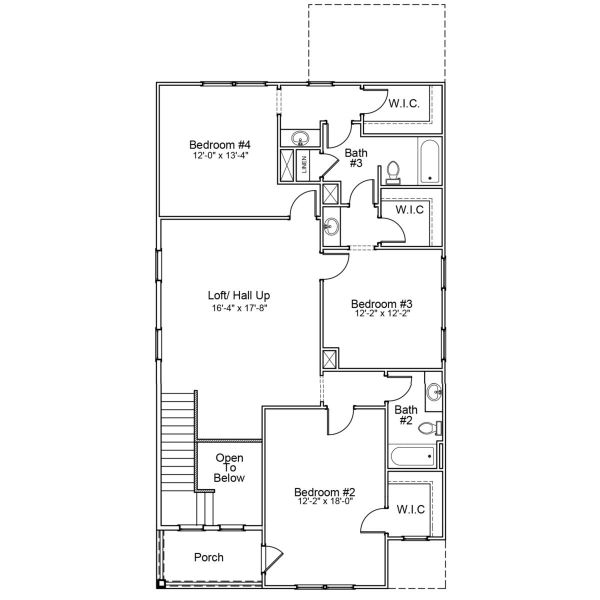 2D floor plan layout of this home in Pineland Preserve, Summerville, SC (Image 3).
