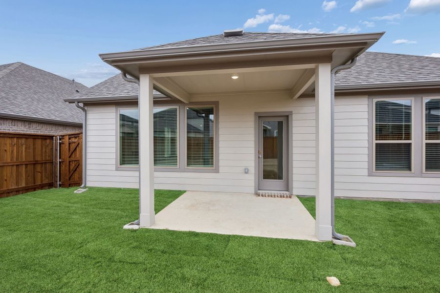 Covered Patio in the Stanley II home plan by Trophy Signature Homes – REPRESENTATIVE PHOTO Covered Patio in the Stanley II home plan by Trophy Signature Homes – REPRESENTATIVE PHOTO